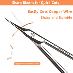 THRAU cuticle scissors pointed tips for precise edge cuts