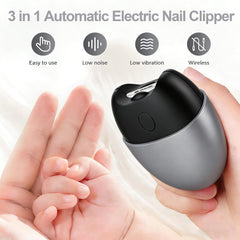 3 in 1 Automatic Electric Nail Clipper with LED light enhances visibility during grooming.