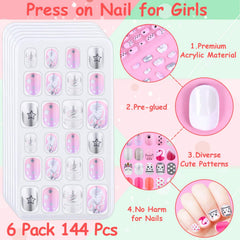 Thrilez aplicación fácil de uñas para niñas, retoque rápido.