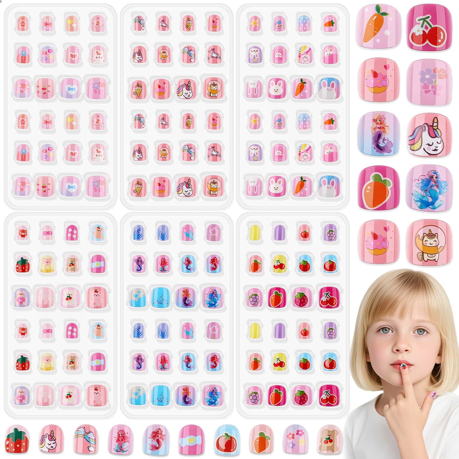 Thrilez kids nails set with 144 pieces for creative nail art.