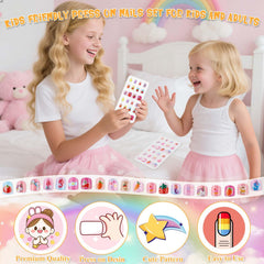 Thrilez mini press-on nails with pre-glue for easy at-home application.