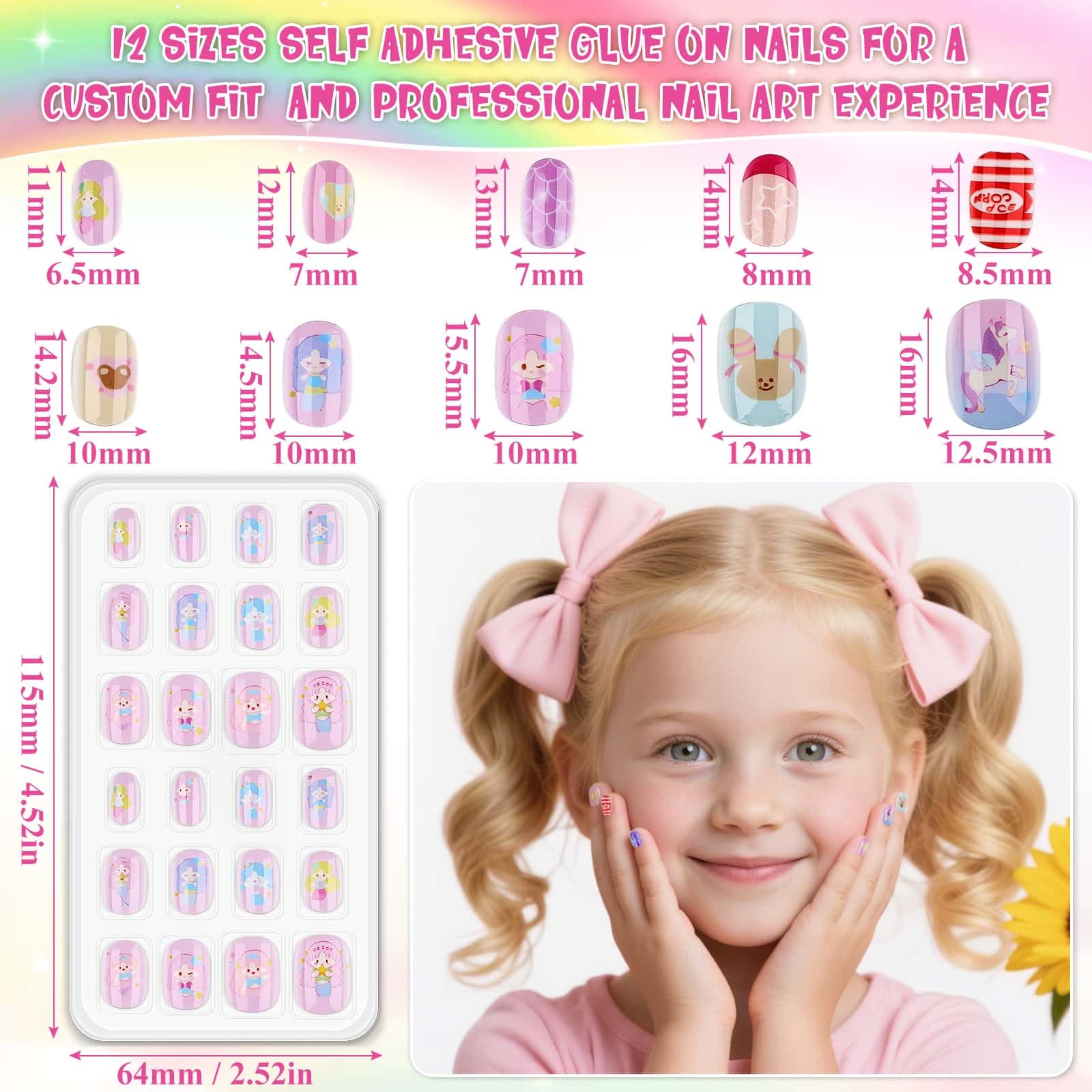 Thrilez stick-on nails with easy self-application for kids