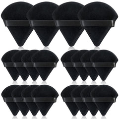 Thrilez triangle powder puff in black for precise powder application and a smooth finish