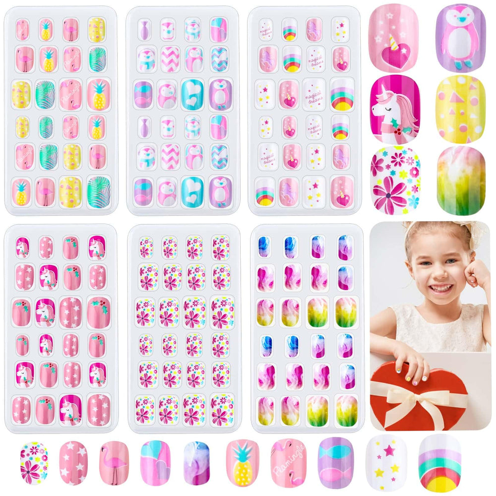 Thrilez uñas postizas para niñas con flores: arte rápido y seguro.