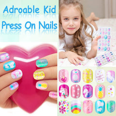 Thrilez uñas postizas para niñas con unicornio: diseño lúdico para la imaginación.