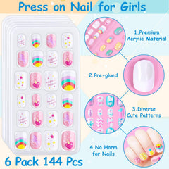 Thrilez uñas postizas para niñas: tallas variadas para distintas edades.