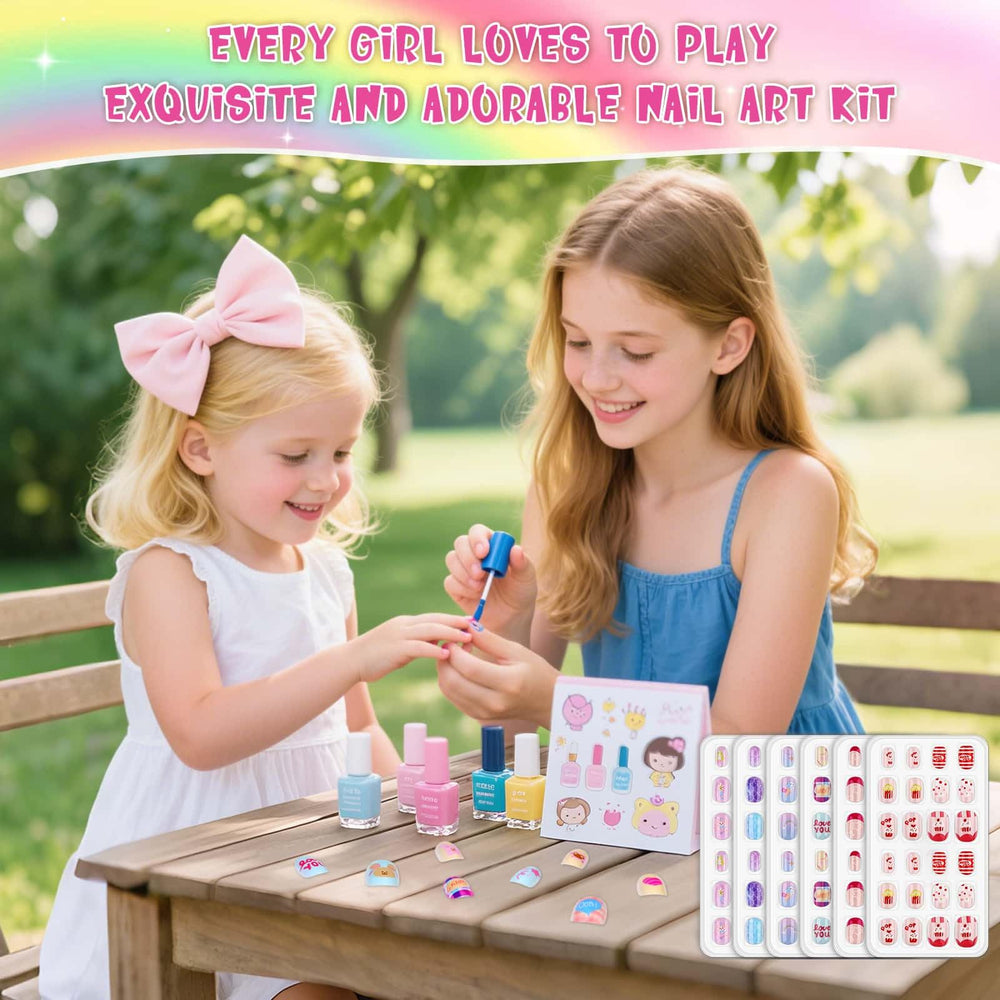 Thrilez unboxing display shows a complete playful nail kit