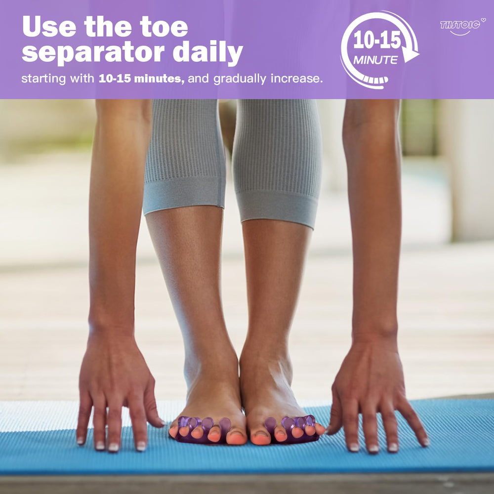 THSTOIC toe separator helps with overlapping toes during at-home care.