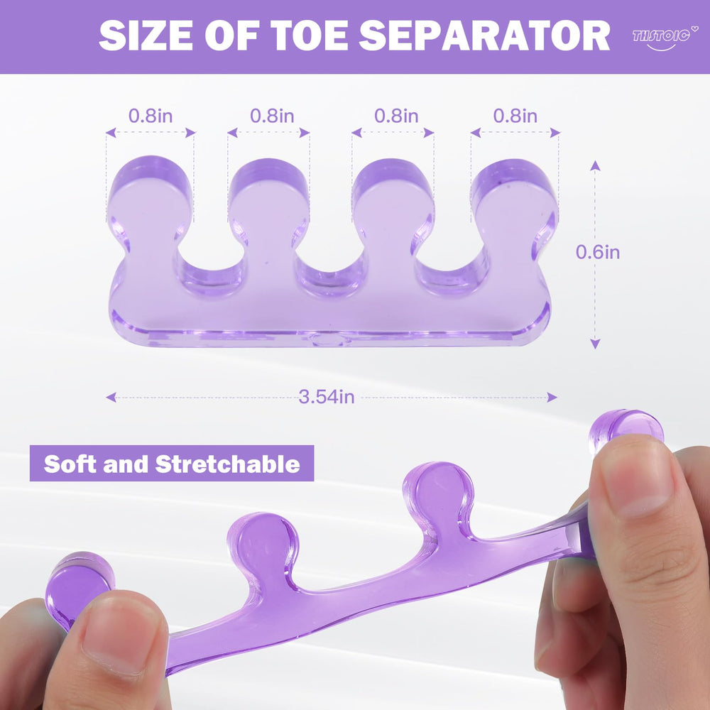 THSTOIC toe spacer aids nail art by keeping toes apart.