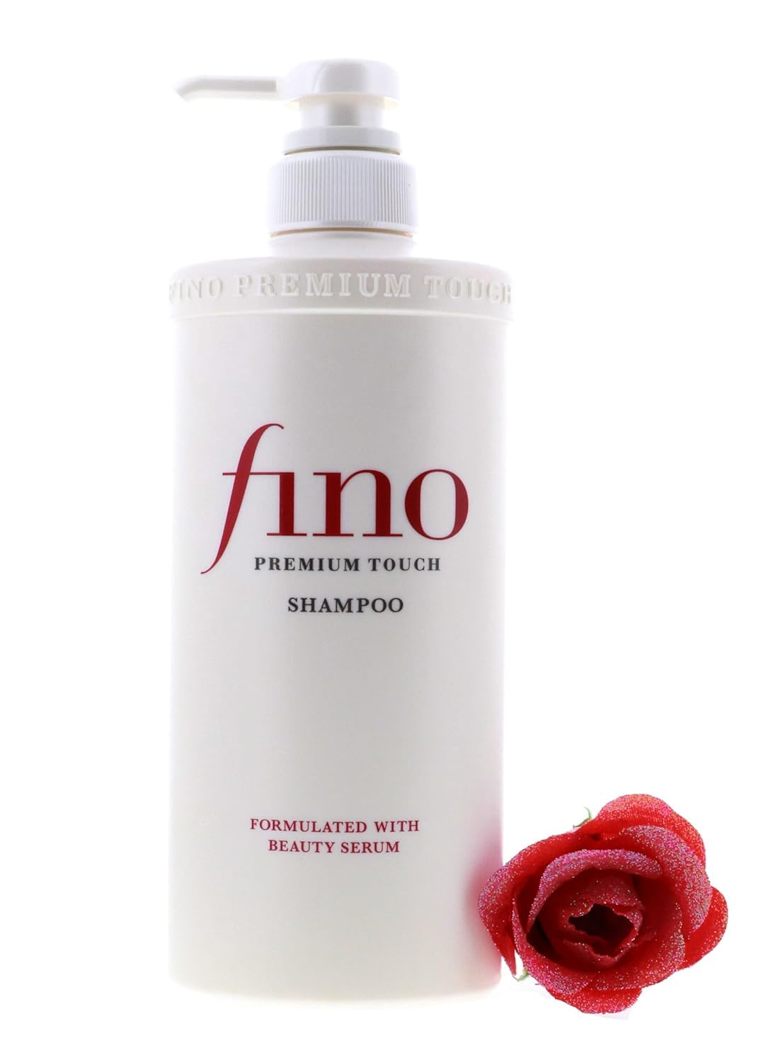Thunder Tech JapanFino Premium Touch Moist Shampoo bottle promotes hydration for dry hair.