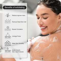 Codos y rodillas exfoliados con THURLADY para piel más suave.