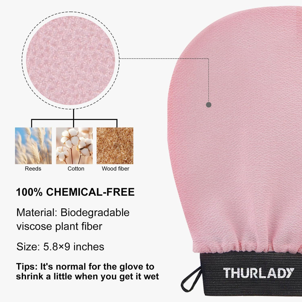 Lavado a mano del guante THURLADY rosa para higiene.