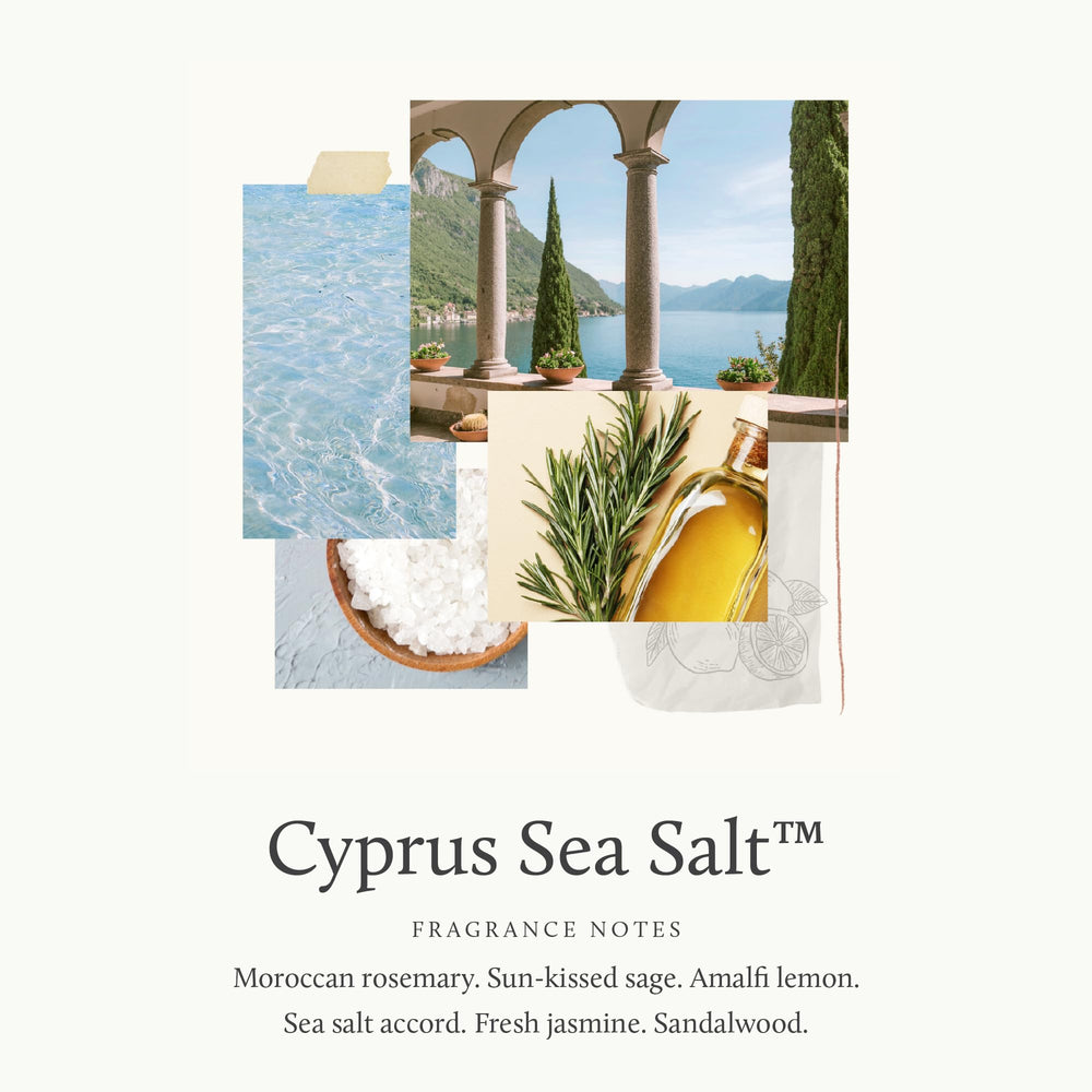 Thymes Cyprus Sea Salt Hand Wash label reflects botanicals and premium packaging.