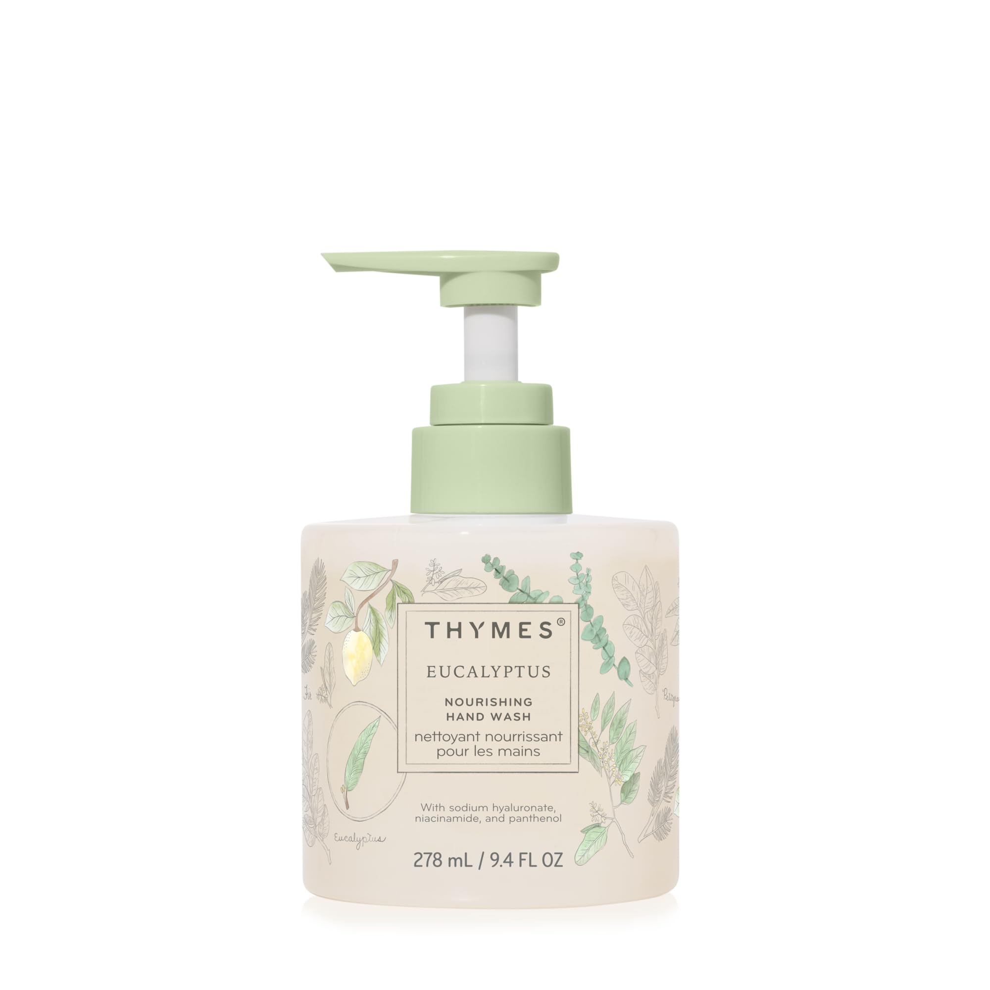 Thymes Nourishing Hand Wash bottle front for elegant kitchen or bath display