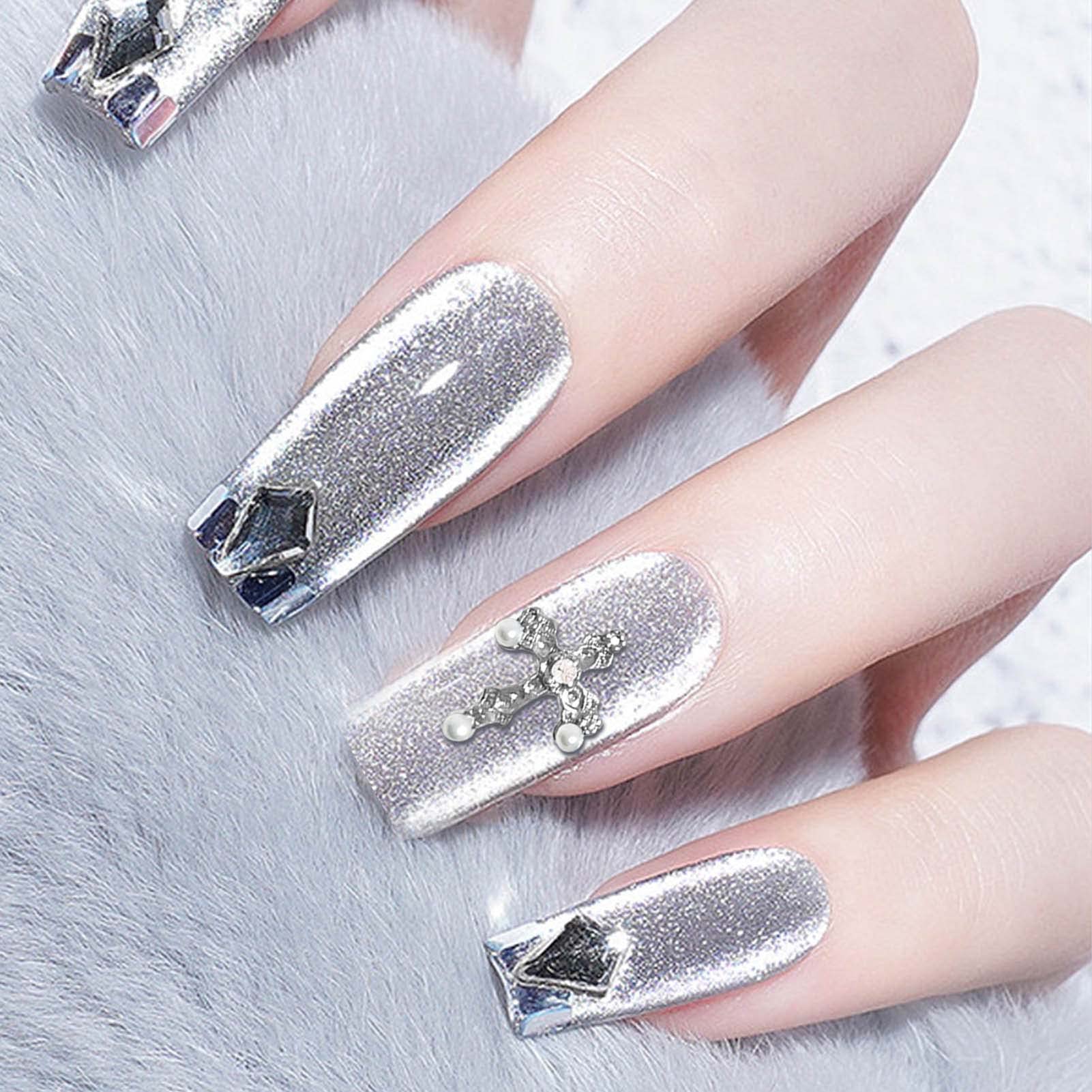 Uñas decoradas con cruces 3D Tianhoudeger, estilo duradero
