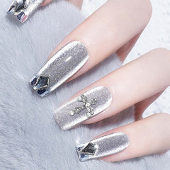 Uñas decoradas con cruces 3D Tianhoudeger, estilo duradero