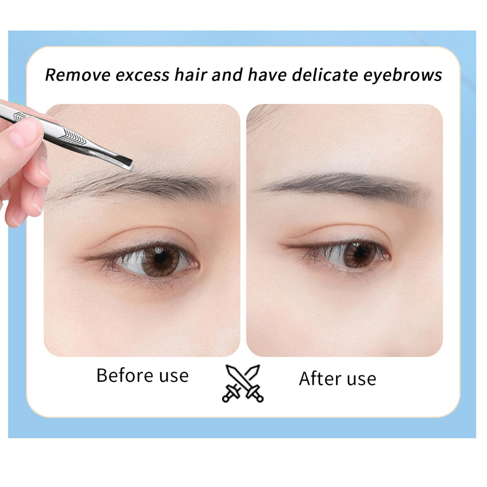 Tiankohelan stainless steel tweezers show durable, skin-friendly construction.