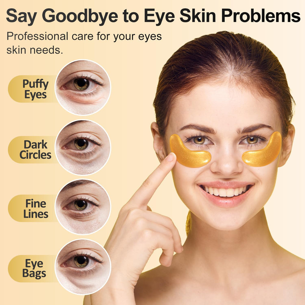 Tibobo collagen-infused eye mask highlights collagen boost and smoothing effects.