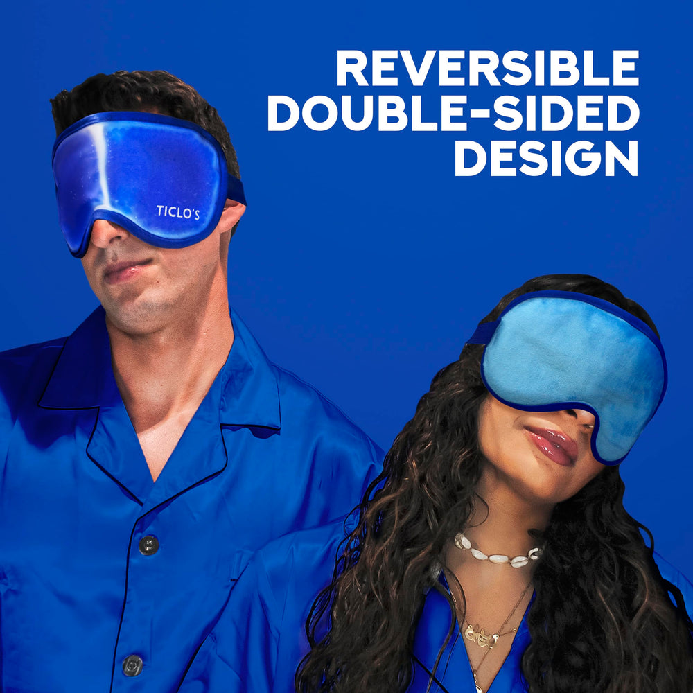 Adjustable Velcro strap keeps TICLO'S eye mask securely in place.