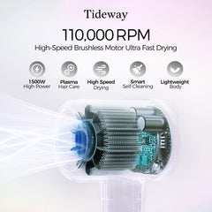 Tideway H11 in use with diffuser demonstrates quick, salon-like results at home.