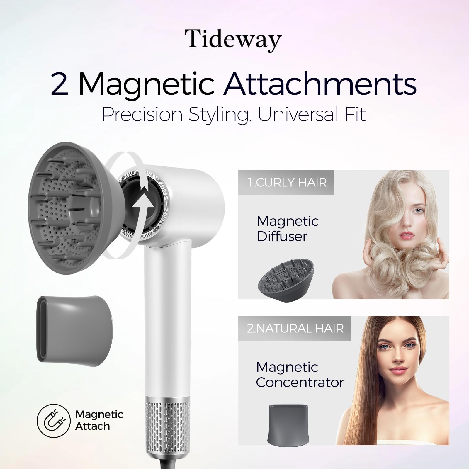 Tideway H11 plasma ion technology reduces frizz and locks in moisture.