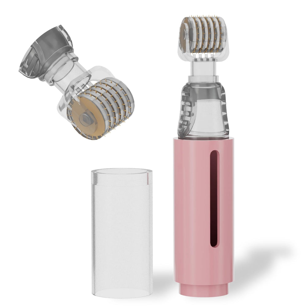 Tidewish Derma Roller reservoir setup for mess-free topical application