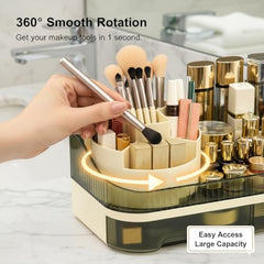 Tidyladyo compact clear acrylic design blends with any vanity.