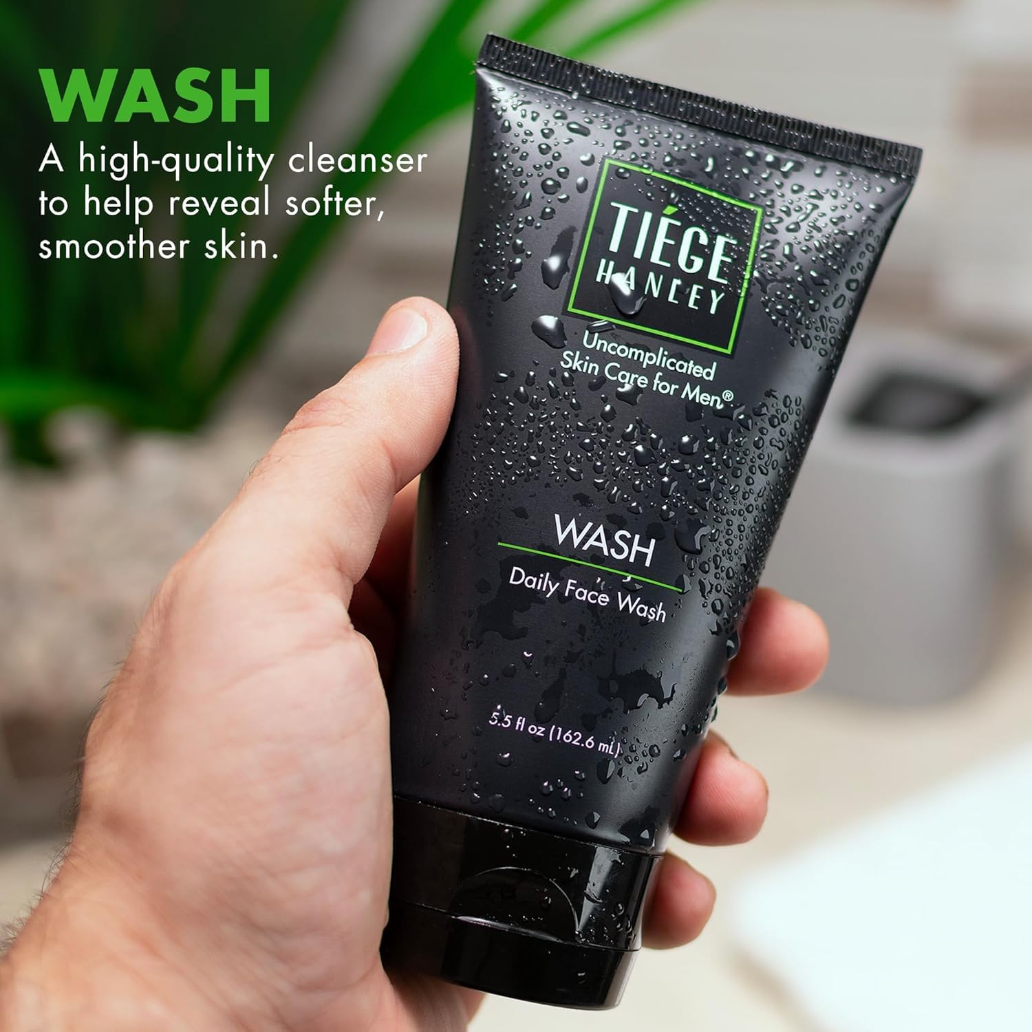 Tiege Hanley Daily Face Wash with Aloe Vera supports soothing hydration during cleansing.