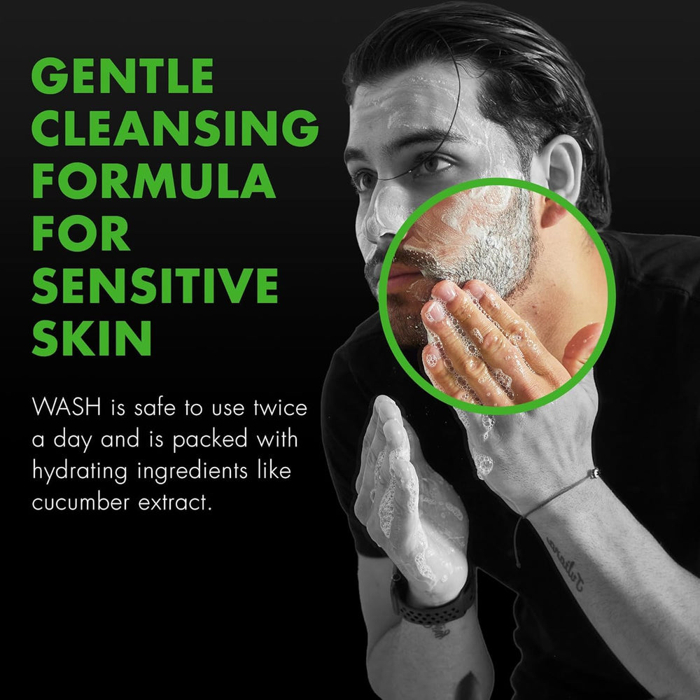 Tiege Hanley Daily Face Wash with Jojoba Oil nourishes and balances skin while cleansing.