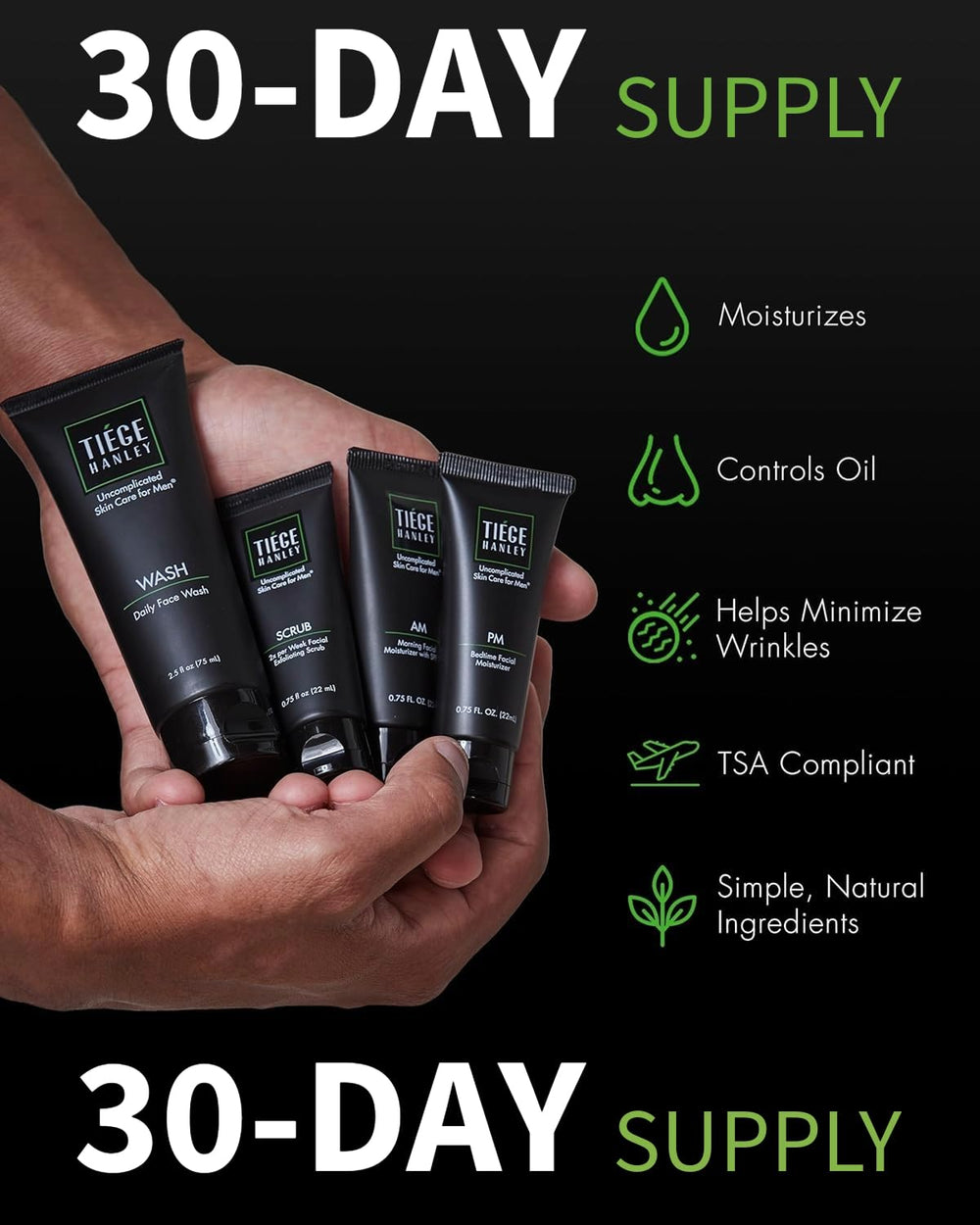 Tiege Hanley Exfoliating Scrub removes dead skin for smoother texture.