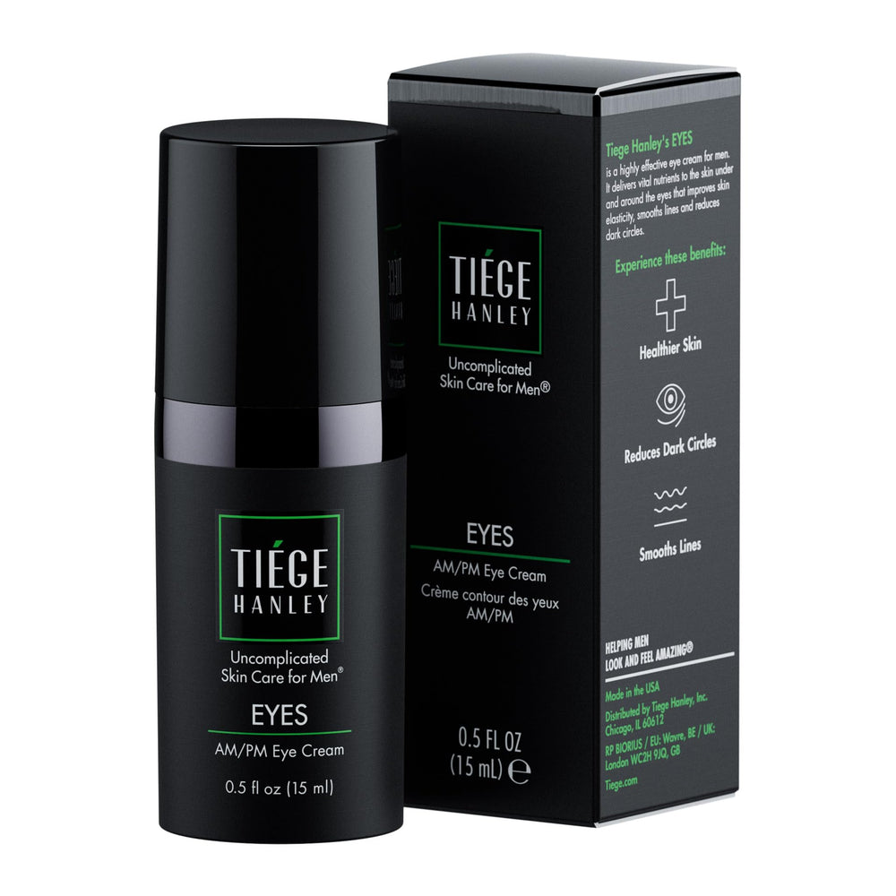 Tiege Hanley Eye Cream jar front highlighting the hydrating under-eye care