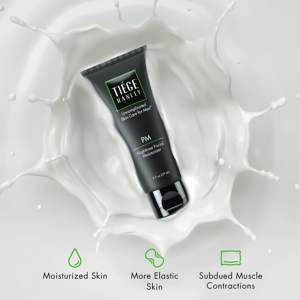 Tiege Hanley peptide formula enhancing skin texture while you sleep.