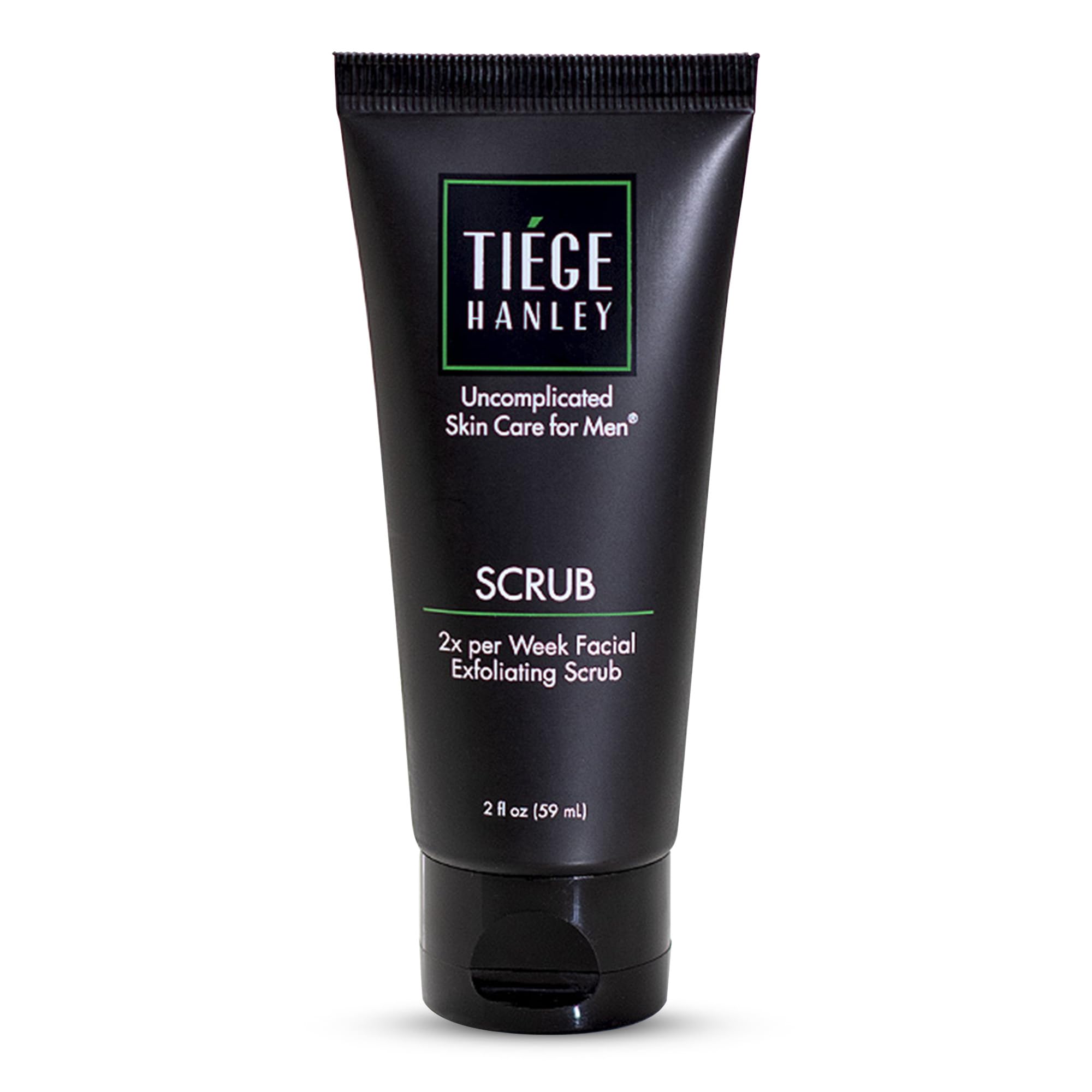 Tiege Hanley limpiador exfoliante facial con polvo de albaricoque para piel suave.