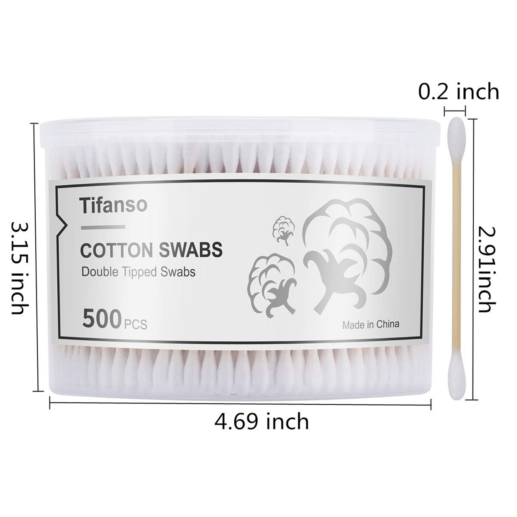 Tifanso hypoallergenic cotton swabs are skin-friendly for makeup touch-ups.