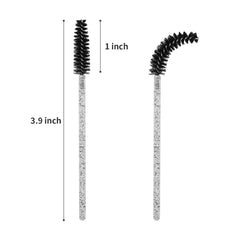 Tifanso spoolie in use on lashes for clump-free results.