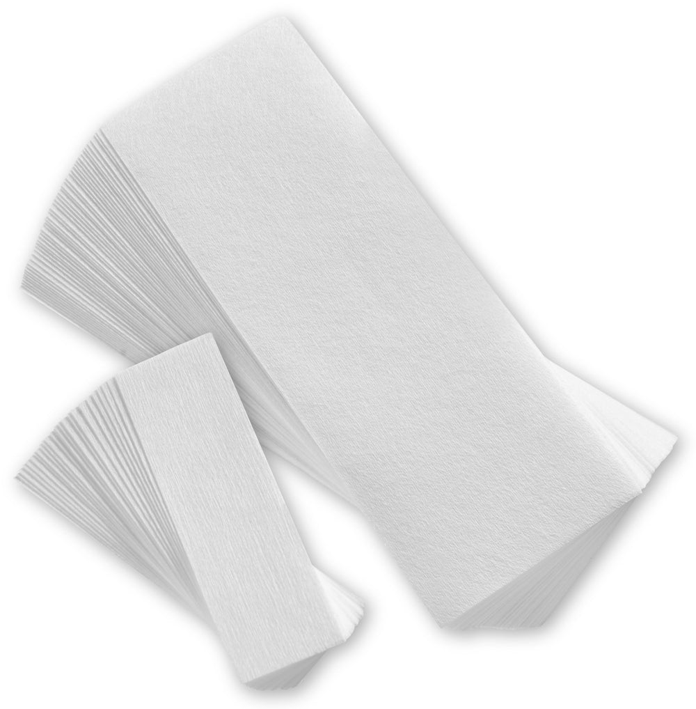 Tifara Beauty non-woven wax strips, large 3x9, for fast full-body waxing at home.
