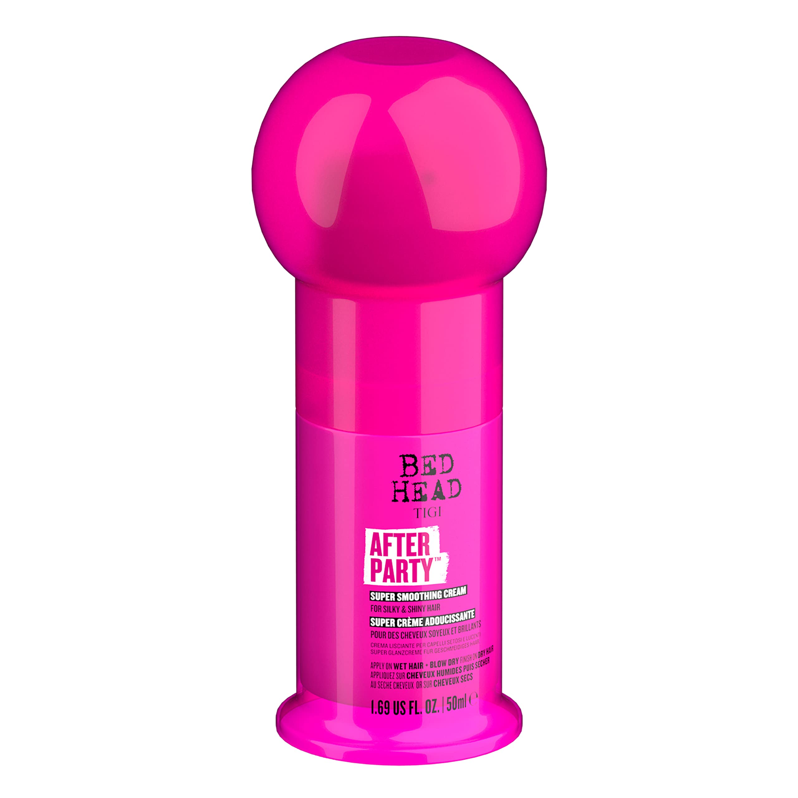 TIGI Bed Head After Party applied to damp hair for smoothing