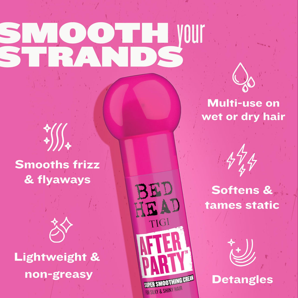 TIGI Bed Head After Party es adecuada para cabello liso, ondulado y rizado.