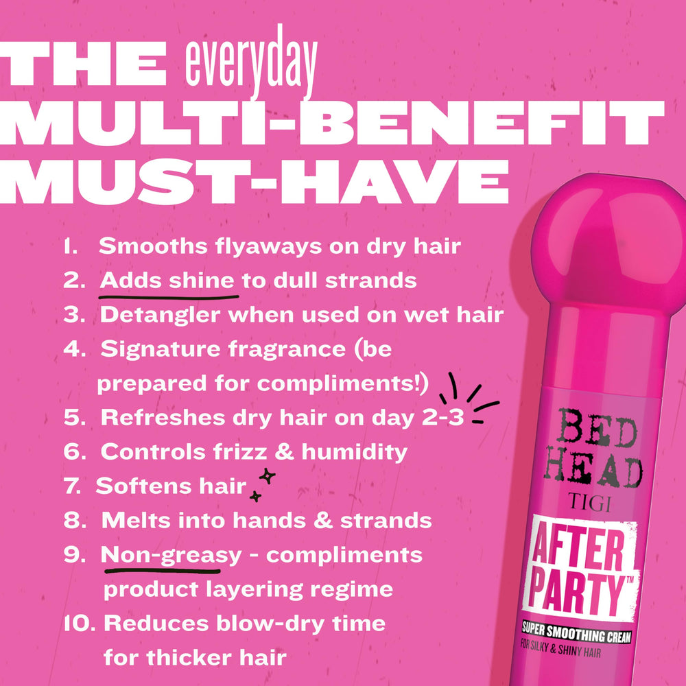 TIGI Bed Head After Party mejora el peinado con brillo de lujo.