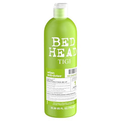 TIGI Bed Head antidotos urbanos 1, etiqueta frontal con guía de uso.