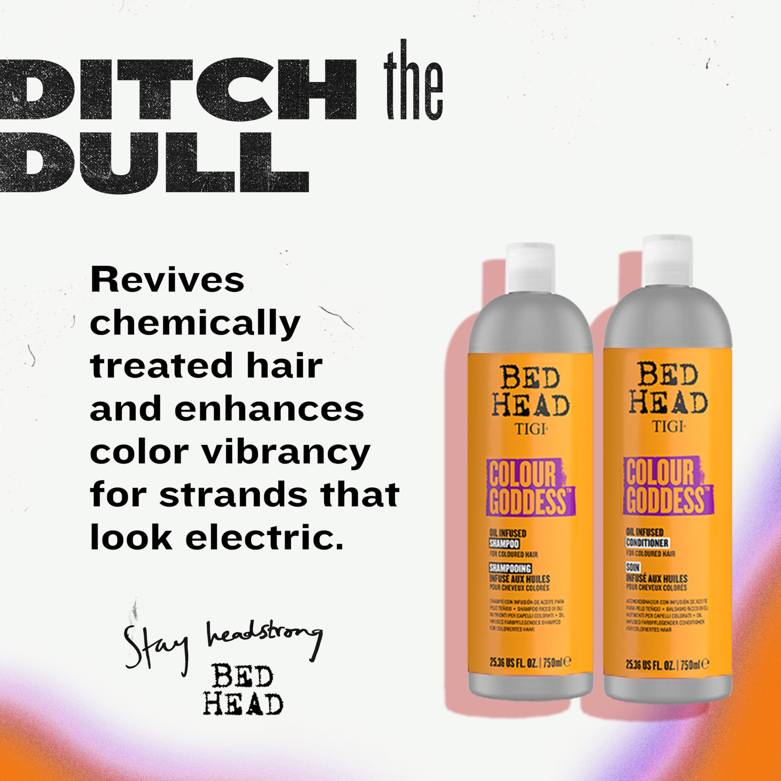 TIGI Bed Head Colour Goddess packaging box illustrating premium color care