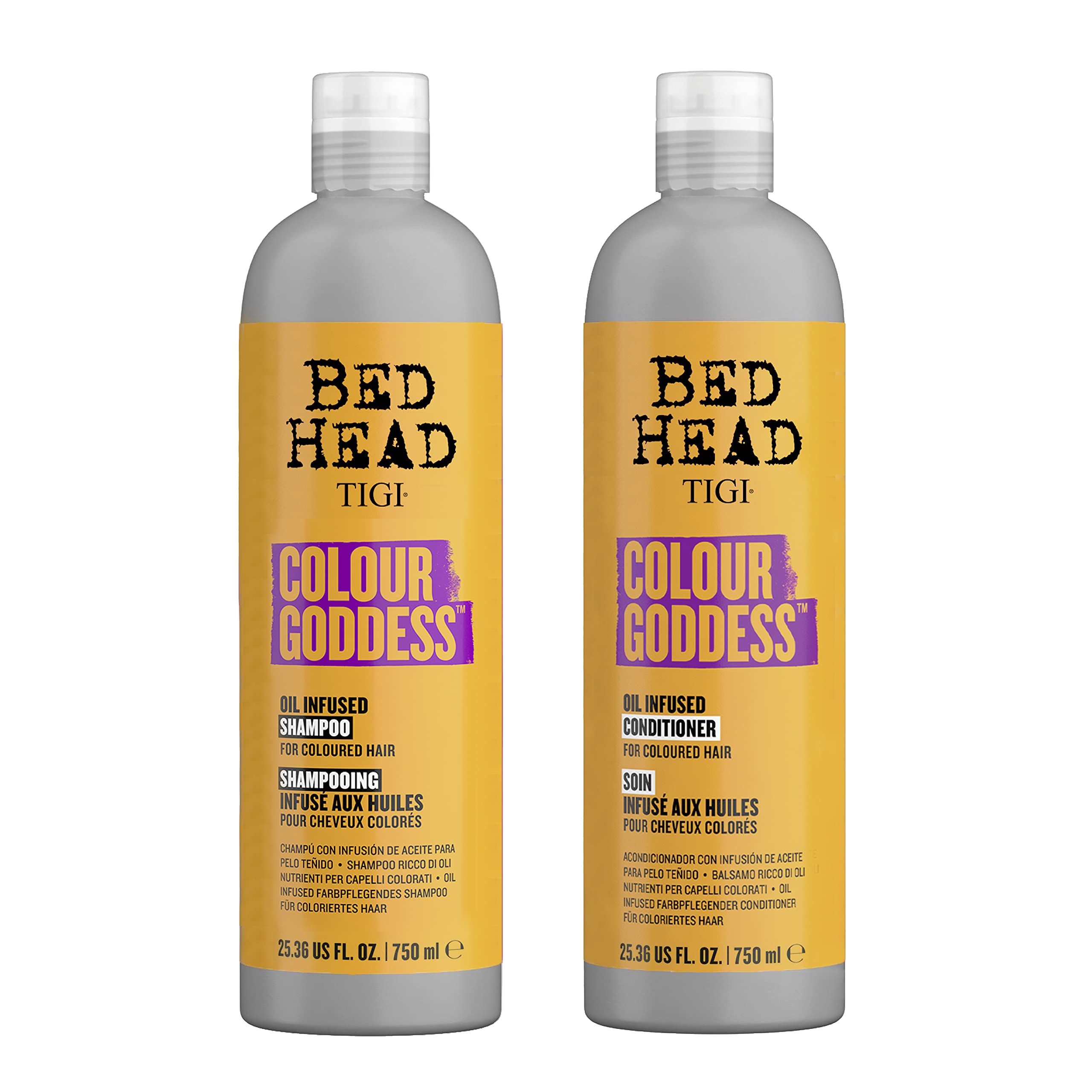 TIGI Bed Head Colour Goddess shampoo bottle promoting vibrant color protection
