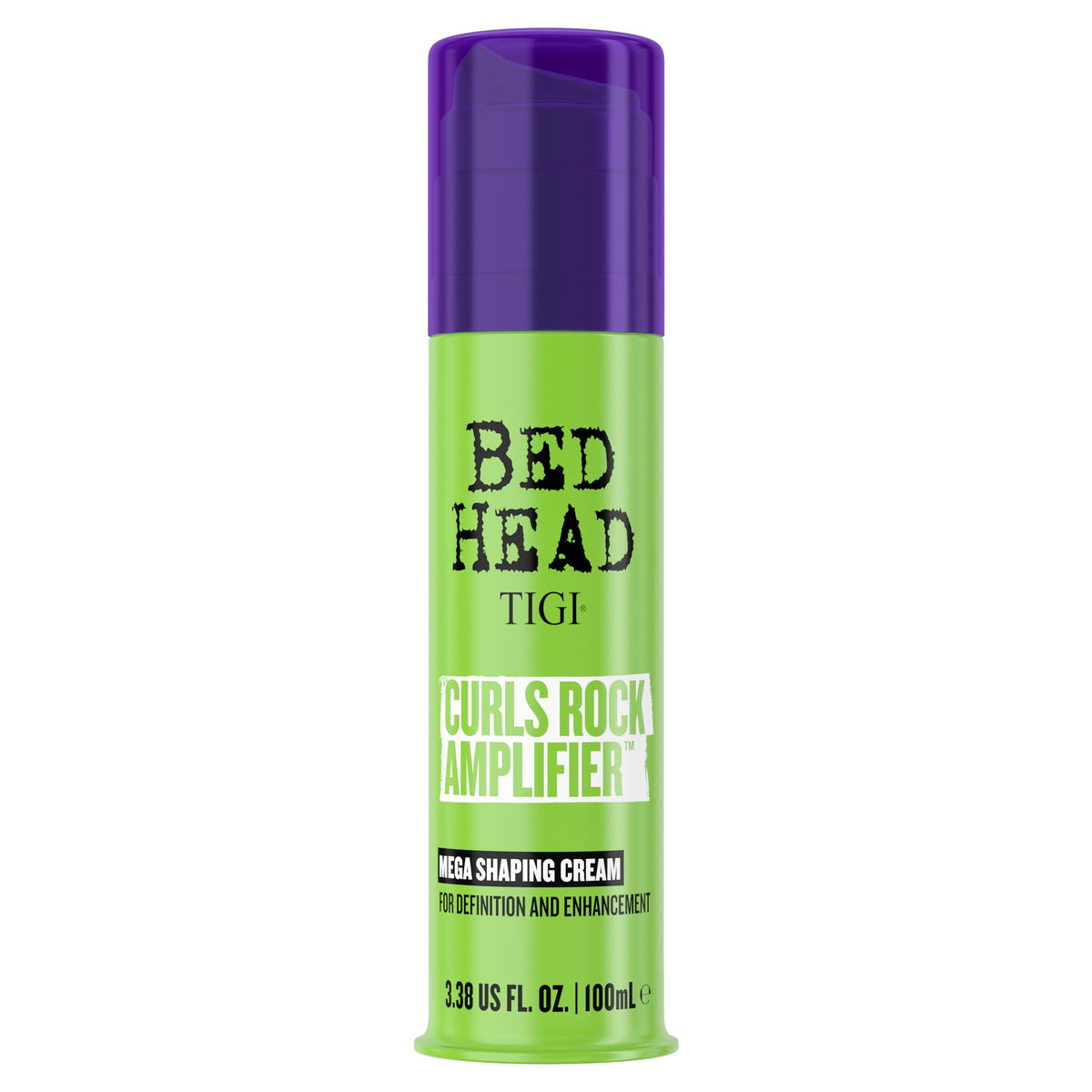 TIGI Bed Head Curls Rock Amplifier, envase para definición duradera de rizos.