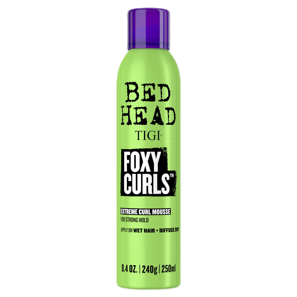 Bed Head Foxy Curls Mousse, envase de 8.4 oz, define rizos con suavidad y brillo.