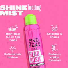 TIGI Bed Head Headrush acabado sedoso y suave al tacto.