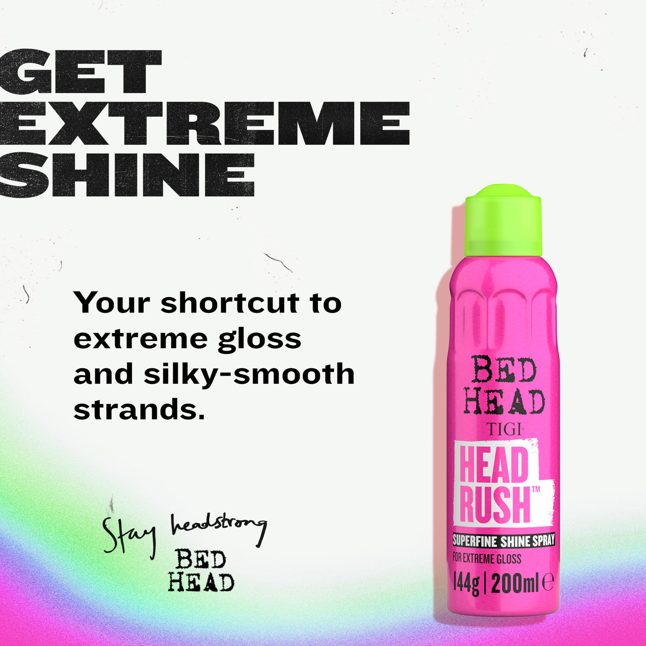 TIGI Bed Head Headrush ayuda a controlar el frizz sin peso.