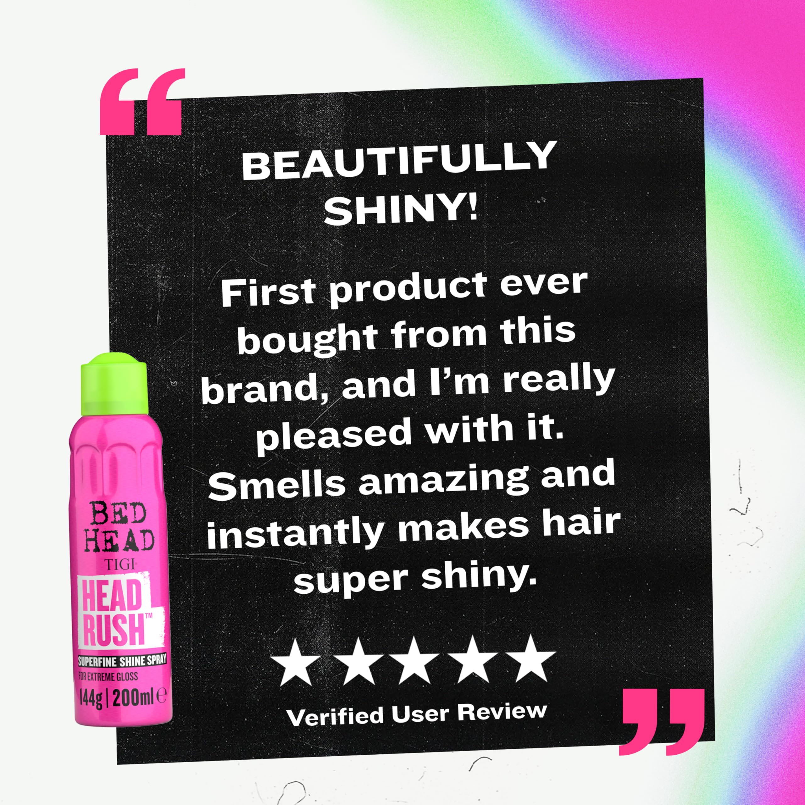 TIGI Bed Head Headrush realza reflejos con brillo natural.