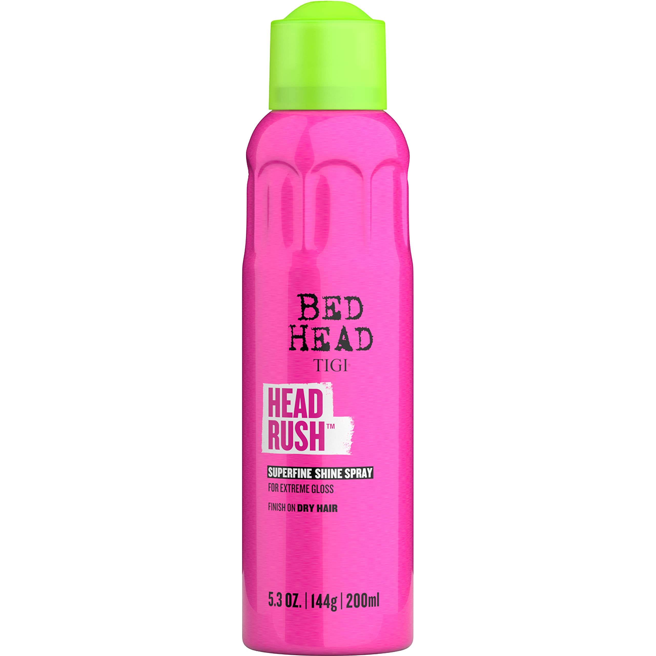 TIGI Bed Head Headrush: botella rociadora para brillo inmediato en el cabello.