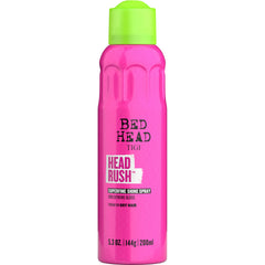 TIGI Bed Head Headrush: botella rociadora para brillo inmediato en el cabello.