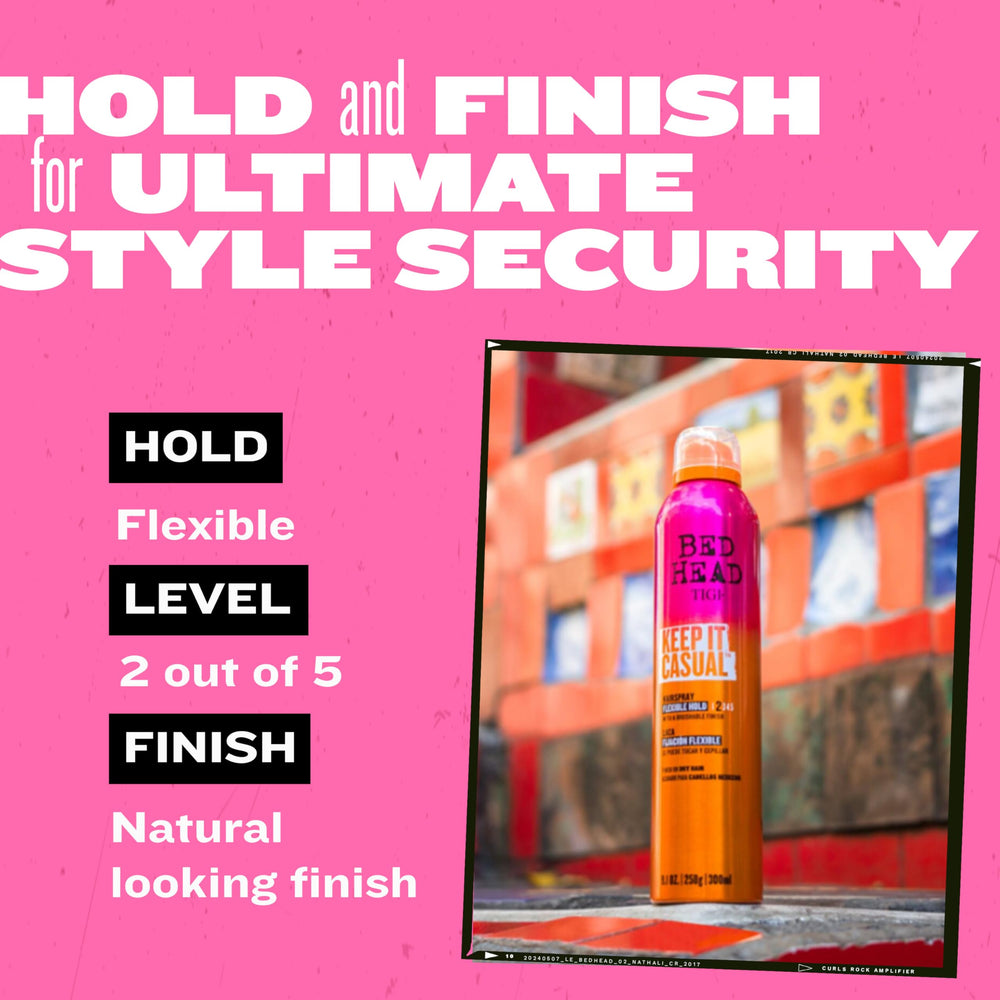TIGI Bed Head Keep It Casual, acabado cepillable para peinados con movimiento.